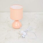 Home Centre Ceramic Table Lamp (Peach)