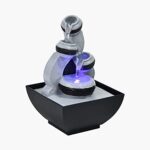 Home Centre Corsica Black Polyresin Mini Modern Indoor Fountain- 13cmx18cm, Standard (CORSICA-SCFR2006)