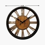 Home Centre Corsica Cutwork Wall Clock - 33 cm Brown