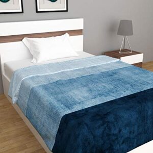 Home Centre Polyester Single Blanket, Blue, 1 Piece