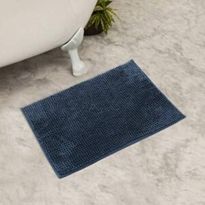 Home Centre Textured Bathmat (Blue, Polyester, Standard)