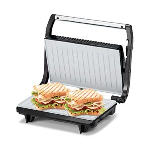 KENT 16025 Sandwich Grill 700W | Non-Toxic Ceramic Coating | Automatic Temperature Cut-off with LED Indicator…