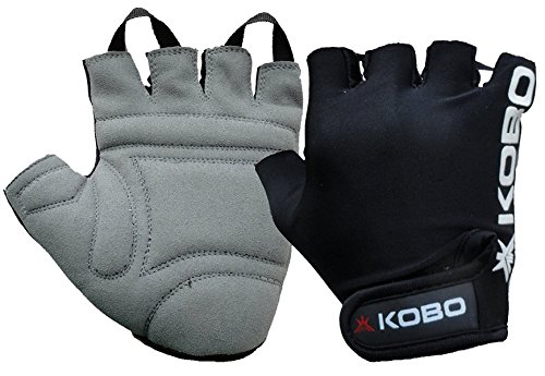 Kobo WTG-05 Leather Gym Gloves, Large (Black)