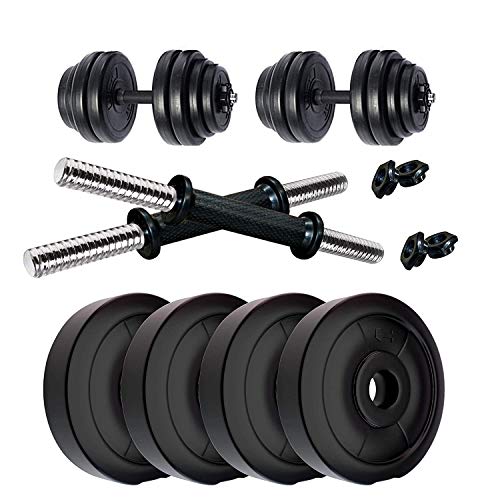 Koxtons Premium Weight Adjustable 8 Kg Dumbell Set, Best Home Gym & Fitness  Kit, 10 KG, Black Colour – Lucky Bee