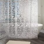 Kuber Industries PVC Shower/AC Curtain|Water Proof Transparent Curtain|Eyelet Rings, Curtain 9 Feet (White)