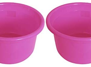 Kuber-Industries-2-Pieces-Unbreakable-Plastic-Multipurpose-Bath-TubWashing-Tub-25-LTR-Pink-KUBMART010607-0