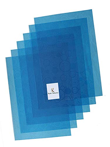 Blue Multipurpose PVC Fridge Mats/Drawer Mats Circle Design