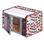 Kuber Industries Circle Design PVC Microwave Oven Full Closure Cover for 20 Litre (Brown) CTKTC33255