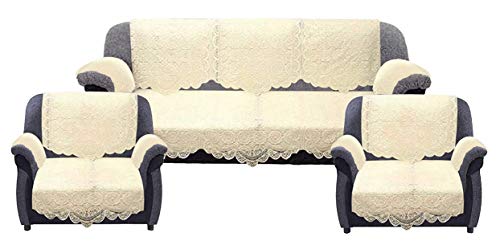 Kuber Industries Cotton 5 Seater Sofa Cover Set|Premium Cotton & Geometric Design|6 Pieces Arms Cover Included| Pack of…