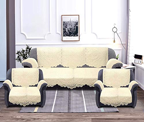 Kuber Industries Cotton 5 Seater Sofa Cover Set|Premium Cotton & Geometric Design|6 Pieces Arms Cover Included| Pack of…