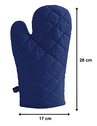 Kuber Industries Cotton Microwave Oven Mitten/Gloves for Microwave, Set of 2 (Blue), (Model: HS_37_KUBMART020601)