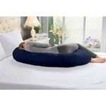 Kuber Industries Cotton Ultra Soft Hollow Fibre C Shaped Maternity Pillow,Pregnancy Pillow,Body Pillow with Zippered…