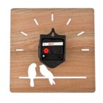 Heart Home Designer Square Shaped Wooden Wall Clock (Brown)-HS43HEARTH26736