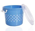 Kuber Industries Dots Design Virgin Plastic Multipurpose Kitchen Storage Container With Side Lock-Handle,6 Ltrs (Blue…