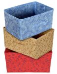 Kuber Industries Storage Box|Toy Box Storage For Kids|Foldable Storage Box|Pack of 4 (Blue & Red)