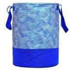 Fun Homes Laheriya Printed Waterproof Non-Woven Laundry Bag,Toy Storage,Laundry Basket Organizer 45 L (Blue)