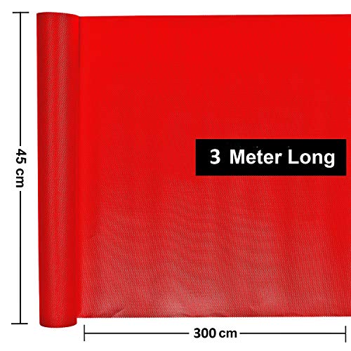 Kuber Industries Multipurpose Textured Super Strong Anti-Slip Mat Liner 3 Meter Roll (Red) - CTKTC40236