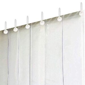 Kuber Industries PVC Shower/AC Curtain|Water Proof Transparent Curtain|Eyelet Rings, Curtain 7 Feet|