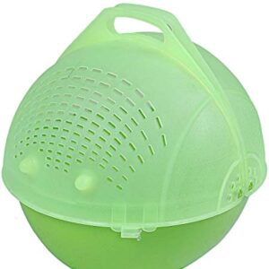 Kuber Industries Plastic 1 Piece Smart Washing Bowl Strainer Cum Basket for Fruits, Vegetables, Rice (Multi…