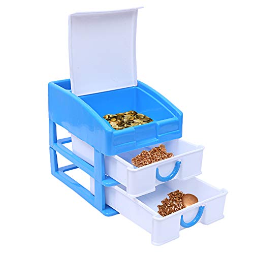 Kuber Industries Plastic 2 Pieces Three Layer Drawer Storage Cabinet Box (Blue & Yellow)-CTKTC13135