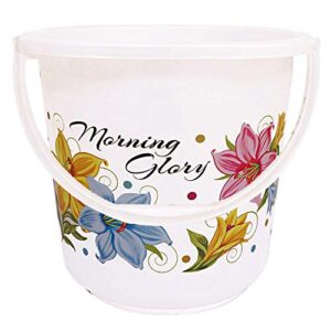 Kuber Industries Bucket and Mug for Bathroom|Bucket and Mug|Virgin Plastic|White