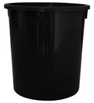 Kuber Industries Plastic Open Plastic Dustbin Without Lid|Garbage Bin For Home, Kitchen, Office, 5Ltr.- Pack of 4 (Black…