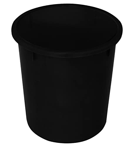 Kuber Industries Plastic Open Plastic Dustbin Without Lid|Garbage Bin For Home, Kitchen, Office, 5Ltr.- Pack of 4 (Black…