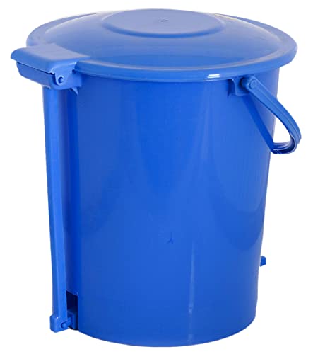 Kuber Industries Plastic Pedal Dustbin, Trashbin, Wastebin For Kitchen, Bathroom, Office Use With Handle, 10 Liter (Blue…