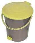 Kuber Industries Plastic Pedal Dustbin, Trashbin, Wastebin For Kitchen, Bathroom, Office Use With Handle, 10 Liter (Grey…
