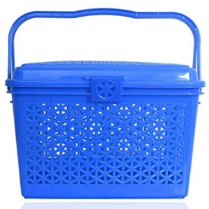 Kuber-Industries-Plastic-Trendy-Shopping-Storage-Basket-with-Handles-Big-Bin-for-Shower-Closet-Kitchen-Garden-Bathroom-Toys-Blue-KUBMART11098-0