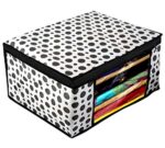 Kuber Industries Saree Covers With Zip|Saree Covers For Storage|Saree Packing Covers For Wedding|Pack of 6 (Black…