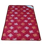 Kuber Industries Printed Cotton Single Size One Inch Fabric Memory Foam Mattress (CTKTC045957, Maroon, 72 x 36 Inch)