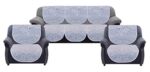 Kuber Industries Self Cotton 5 Seater Sofa Cover, 70" x 29", Set of 6, White