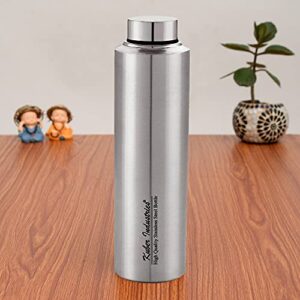 Kuber Industries Stainless Steel Water Bottle, Leakproof Lids, Great for Travel, Picnic & Camping, 900 ML (Silver…