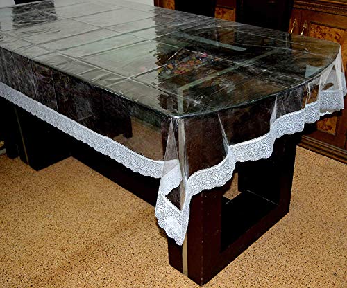 Kuber Industries Table Cloth|Center Table Cover|Round Table Cover|Table Cover 4 Seater|(White Lace)