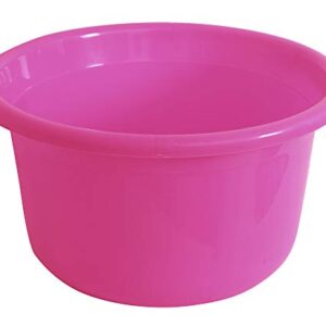 Kuber Industries 2 Pieces Unbreakable Plastic Multipurpose Bath Tub/Washing Tub 25 LTR (Pink) (KUBMART010607)