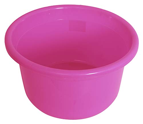 Kuber Industries 2 Pieces Unbreakable Plastic Multipurpose Bath Tub/Washing Tub 25 LTR (Pink) (KUBMART010607)