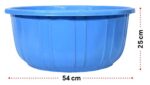 Kuber Industries Bath/Washing Tub|Multipurpose With Unbreakable Plastic Material|Size 54 x 54 x 25 CM, Pack of 1…