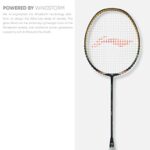 Li-Ning Wind Lite 700 Carbon Fiber Strung Badminton Racket with Free Full Cover(Purple/Peach,Set of 1)