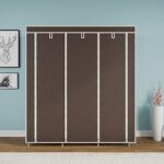 Maison & Cuisine 88130 Brown Without Pocket, 6+2 Fancy Layer Collapsible Wardrobe Portable Foldable for Clothes Racks…