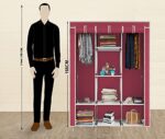 Maison & Cuisine® 88130 Wine Without Pocket, 6+2 Fancy Layer Collapsible Wardrobe Portable Foldable for Clothes Racks…