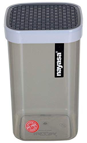 Nayasa Plastic Fusion Containers 1000ml, Set of 6, Grey