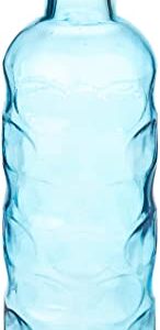 Nayasa Wave Glass Bottle 1000 ML Blue