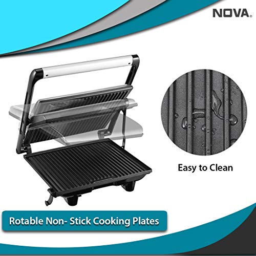 Nova NGS 2449 1000 Watt Panini Sandwich Grill Maker (Black/Grey)