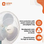 Orient Electric Wall-49 Wall-Mounted Fan with Remote | 400mm Wall Fan for Home (Crystal White)