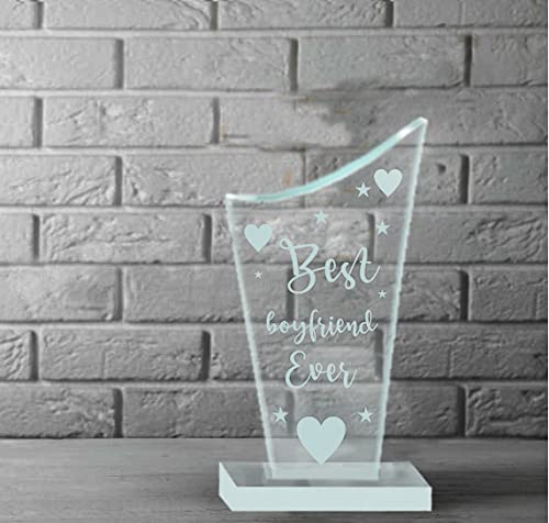 Paper Plane Design Valentines Day Gifts, Valentine Gift for Your Loved one, Crystal Mementos and Trophy for Couples…