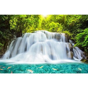 Pitaara-Box-Huai-Mae-Kamin-Waterfall-in-Kanchanaburi-Thailand-Canvas-Painting-MDF-Frame-Multicolour-18-X-12Inch-0-4