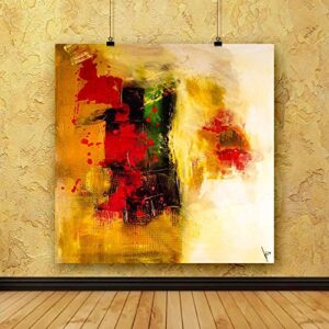 Pitaara Box Modern Abstract Art D6 MDF Frame Canvas Painting, Multicolour, 12 x 12 Inch
