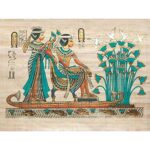 Pitaara Box Papyrus from Egypt D1 Canvas Painting MDF Frame (26.7 X 20Inch, Multicolour)