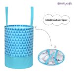 PrettyKrafts Laundry Bag / Basket for Dirty Clothes (Pack of 1, Blue)
